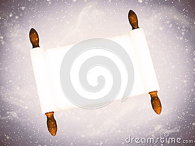 3D rendering of a magical scroll or wish list Stock Photo