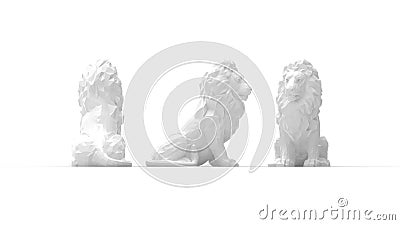 3D rendering of a male lion animal majestic powerfull isolated powerfull Stock Photo