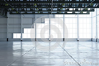 3d rendering in manufacturing factory concept, empty background in industry Stock Photo