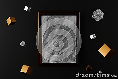 3d rendering marble tablet. Stock Photo