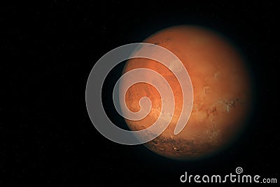 Mars, the fourth planet from the Sun Stock Photo