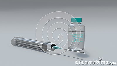 3d rendering of medical concept vaccination hypodermic Stock Photo