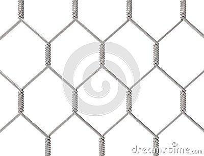 3d rendering of a metal fence isolated on white background Stock Photo