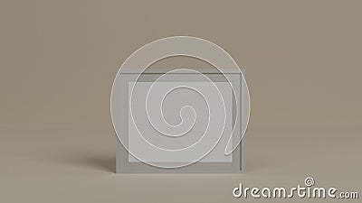 3d rendering minimalist background. Frame mockup with minimal scene. Stock Photo