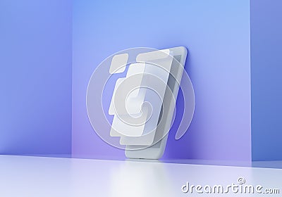 3d rendering Mobile app development and Software development concept Stock Photo