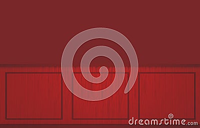 3d rendering. modern dark red classical square shape pattern wall design background. Stock Photo