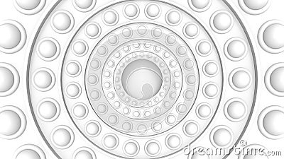 3d rendering. modern gray sphere circle plat tunnel wall background Stock Photo