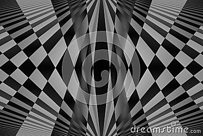 3d rendering. modern white and black stripped line shape pattern wall background. Stock Photo