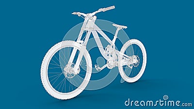 3D rendering of a mountain bike bicycle downhill wheel cycling cross Stock Photo