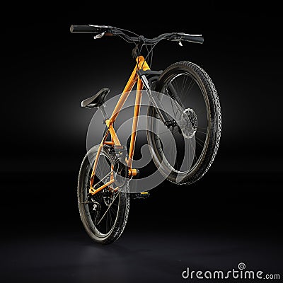 3D Rendering Mountain Bike Stock Photo