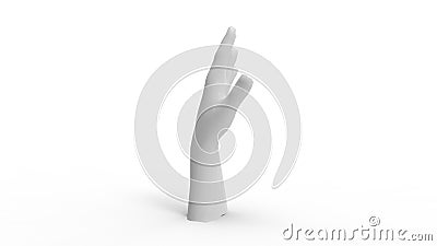 3d rendering of multiple hands isolated in white studio background Stock Photo