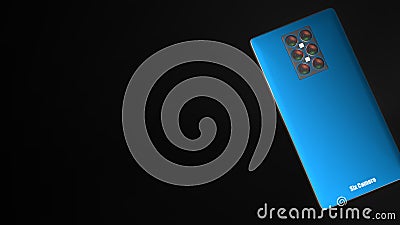 3d rendering of mutilple camera smartphone system concept Stock Photo