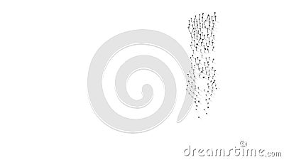 3d rendering of nails in shape of symbol of calligraphy pen tip with shadows isolated on white background Stock Photo