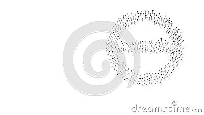 3d rendering of nails in shape of symbol of salt symbol with shadows isolated on white background Stock Photo