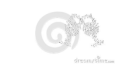 3d rendering of nails in shape of symbol of glass cheers with shadows isolated on white background Stock Photo