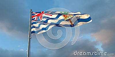 3d rendering of the national flag of the British Indian Ocean Territory Stock Photo