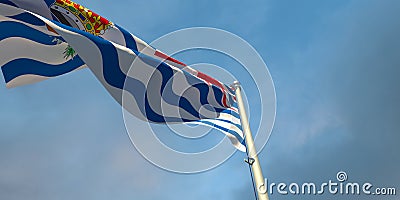 3d rendering of the national flag of the British Indian Ocean Territory Stock Photo