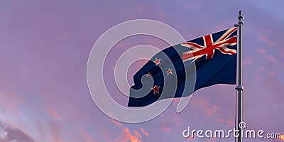 3d rendering of the national flag of the Zealand Stock Photo