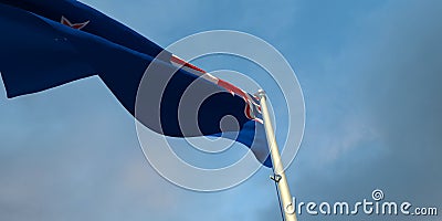 3d rendering of the national flag of the Zealand Stock Photo