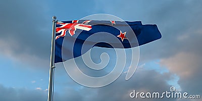 3d rendering of the national flag of the Zealand Stock Photo