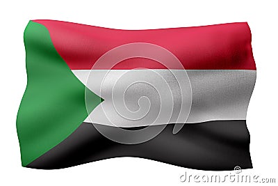 North Sudan 3d flag Stock Photo