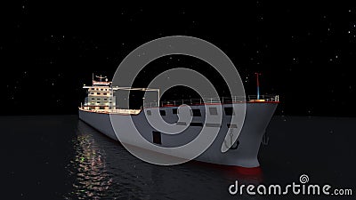 3D rendering of the naval ship Stock Photo