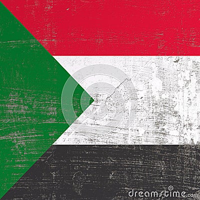 Scratched North Sudan flag Stock Photo
