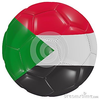 North Sudan flag on a soccer ball Stock Photo