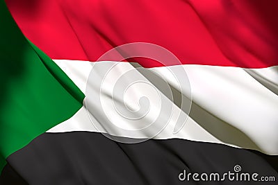 3d rendering of North Sudan flag Stock Photo