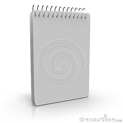 3d rendering of notebook for use as a template Stock Photo