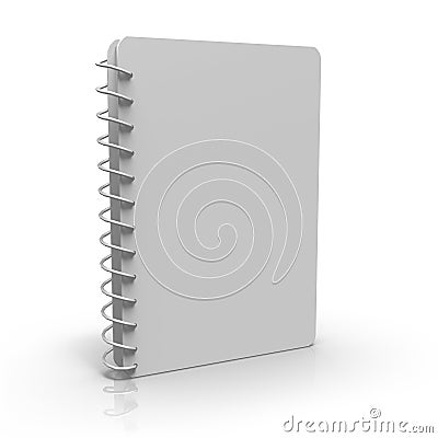 3d rendering of notebook for use as a template Stock Photo