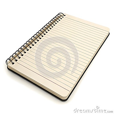 3D rendering notepad isolated on transparent background Stock Photo