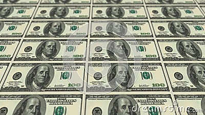 3d rendering of one hundred dollars banknote. Stock Photo