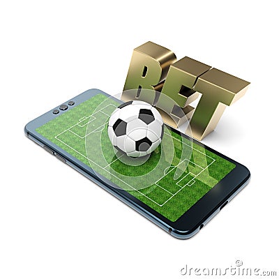 3D rendering online sport betting Stock Photo