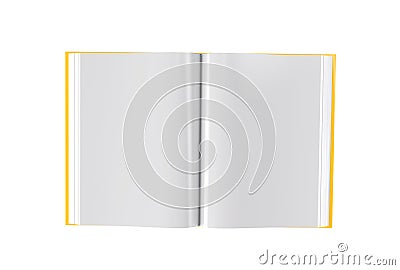 3d rendering open book image, isolated white background Stock Photo