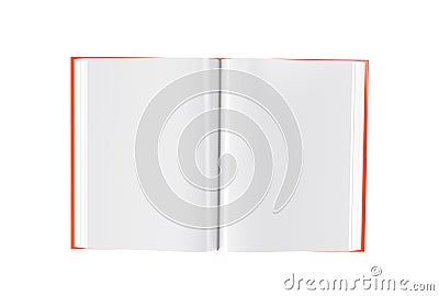 3d rendering open book image, isolated white background Stock Photo