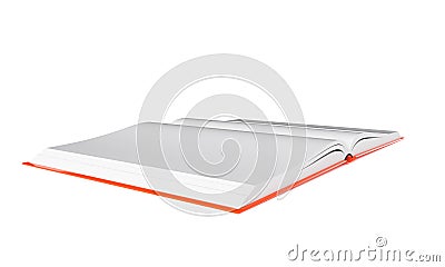 3d rendering open book image, isolated white background Stock Photo