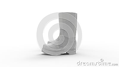 3d rendering of a pair of boots isolated in white background Stock Photo