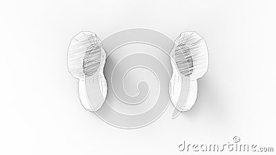 3d rendering of a pair of boots isolated in white background Stock Photo