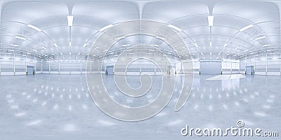 3d rendering panorama hangar Stock Photo