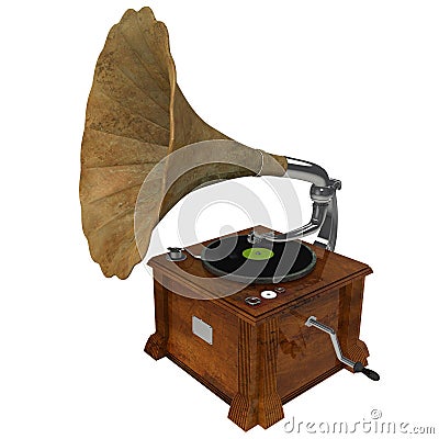 3d Rendering of a Phonograph Stock Photo