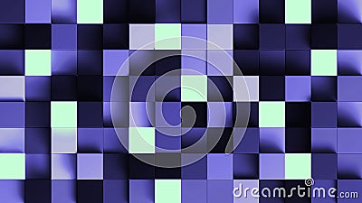 3D rendering of pixel block fabric violet Stock Photo