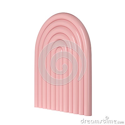 3d rendering of plaster molds Abstract geometry arch. Minimalistic forms. Stylish aesthetic showcase, mock up for the Stock Photo
