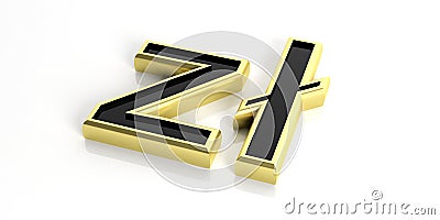 3d rendering Poland zloty on white background Stock Photo