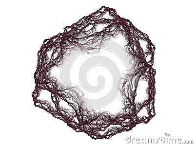 3d rendering with purple abstract fractal pattern Stock Photo