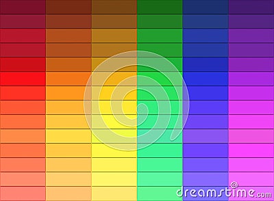 3d rendering. Rainbow gradient colorful rectangular shape brick tiles wall background Stock Photo