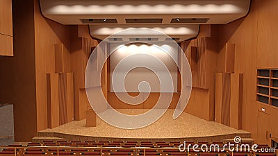 3D Rendering Recital Hall Stock Photo