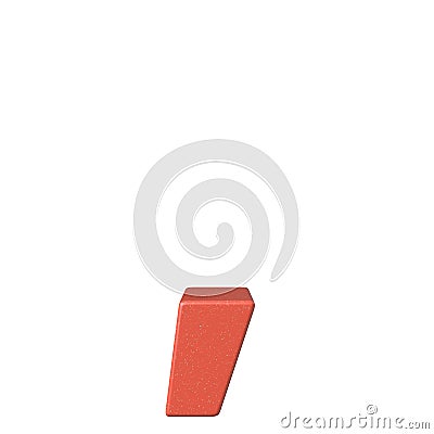 3D rendering of a red apostrophe sign isolated on a white background Stock Photo