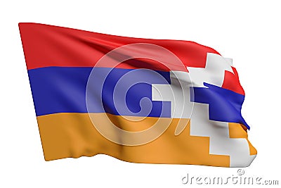 Republic of Artsakh flag waving Stock Photo