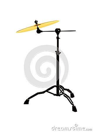 3D Rendering Ride Cymbal on White Stock Photo